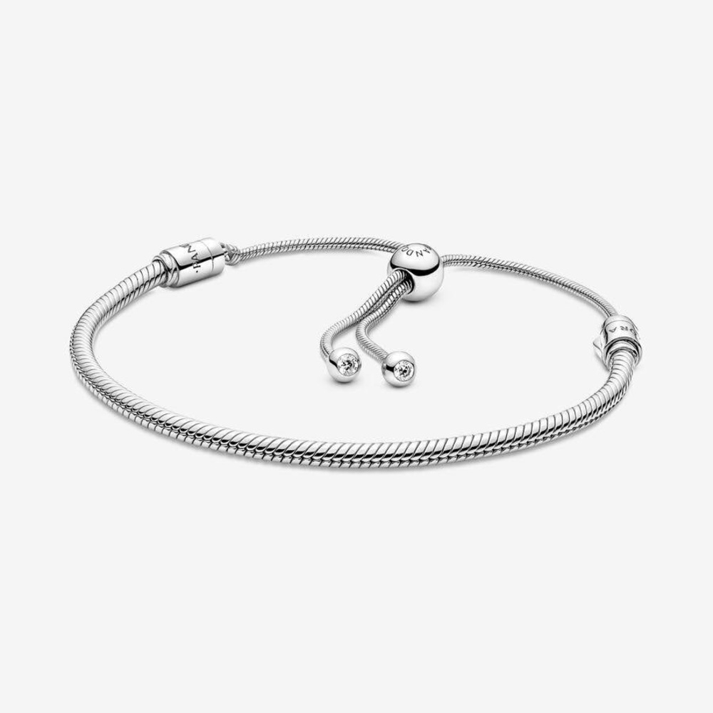 NWT Pandora Snake Chain Slider Bracelet AND Eiffel Tower CHARM WITH BOX! ❤️❤️✨